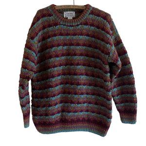 Yeti Hand Knit Chunky Oversized 100% Wool Jewel Tones Size Medium